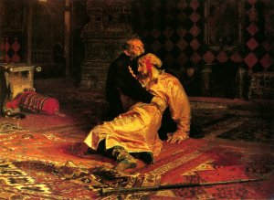 Ivan the Terrible and His Son Ivan on November 16, 1581 [detail]