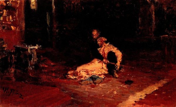 Ivan the Terrible and his son Ivan 1870-1873 (sketch)