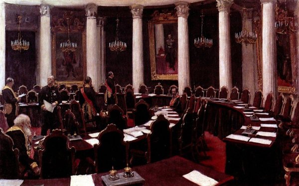 In the State Council Hall (Sketch for the picture Formal Session of the State Council)