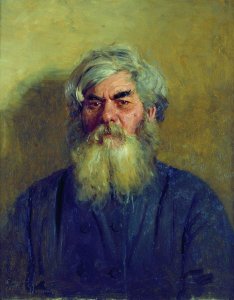 Peasant with an evil eye. Portrait of I. F. Radov, the artist's godfather