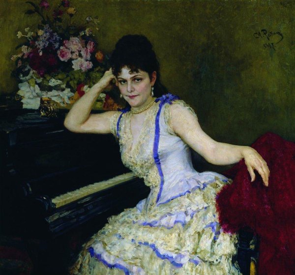 Portrait of pianist and professor of Saint-Petersburg Conservatory Sophie Menter