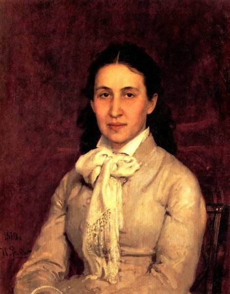 Portrait Of E Mamontova 1874-1879