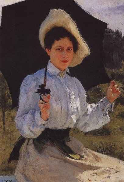 Portrait Of Nadezhda Repina The Artists Daughter 1900