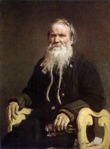 Portrait Of The Narrator Of The Folk Tales V Tschegolionkov 1879