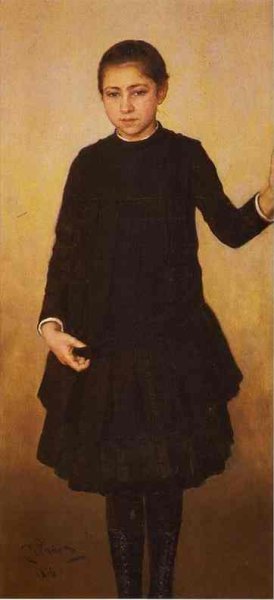 Portrait Of Vera Repina The Artists Daughter 1886