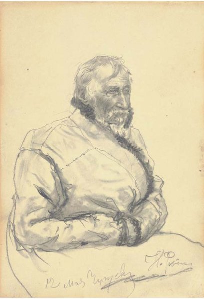 Portrait of a gentleman in a sheepskin kaftan