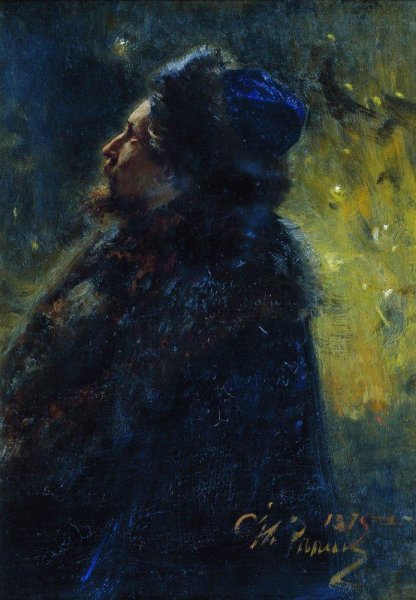 Portrait of painter Viktor Mikhailovich Vasnetsov. Study for the picture Sadko in the Underwater Kingdom.