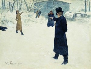 Eugene Onegin and Vladimir Lensky's duel